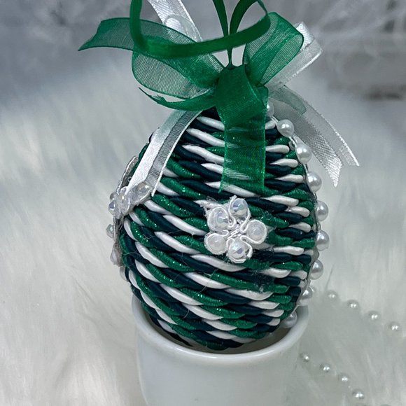 Emerald Green Easter Eggs, Custom Eggs, Farm Easter Décor, Set of 4, Religious - Picture 10 of 15